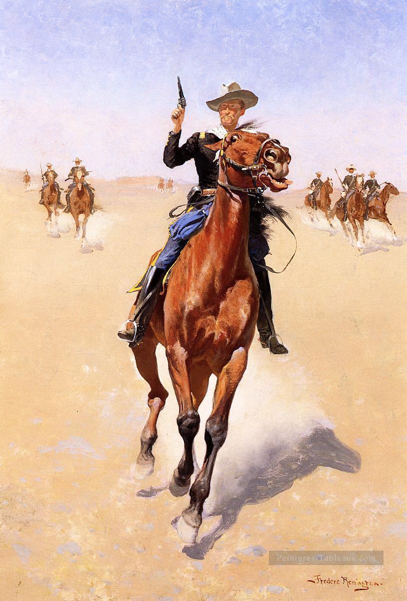 Trooper 1892 Frederic Remington Peintures à l'huile